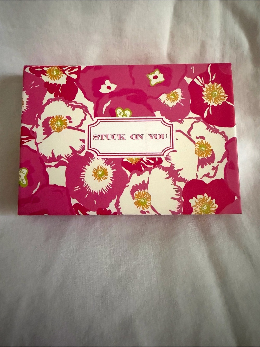 Lilly Pulitzer Pink Floral "Stuck On You" Sticky Notes